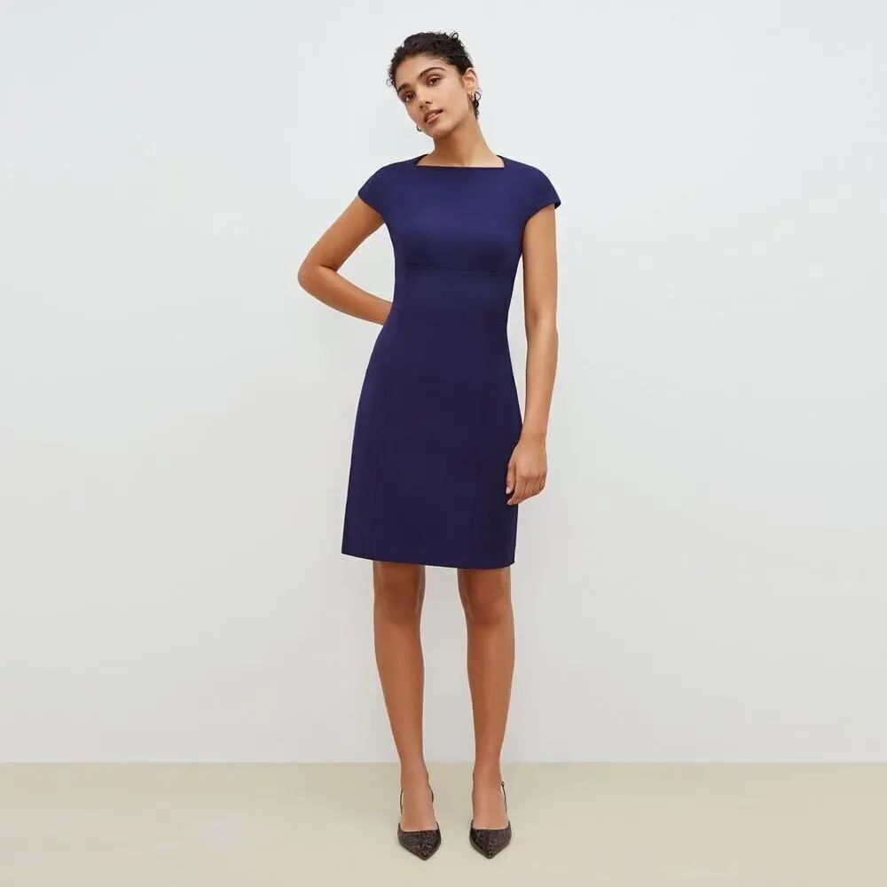 M.M. Lafleur The Ashley Dress Navy Blue Sheath Size 16